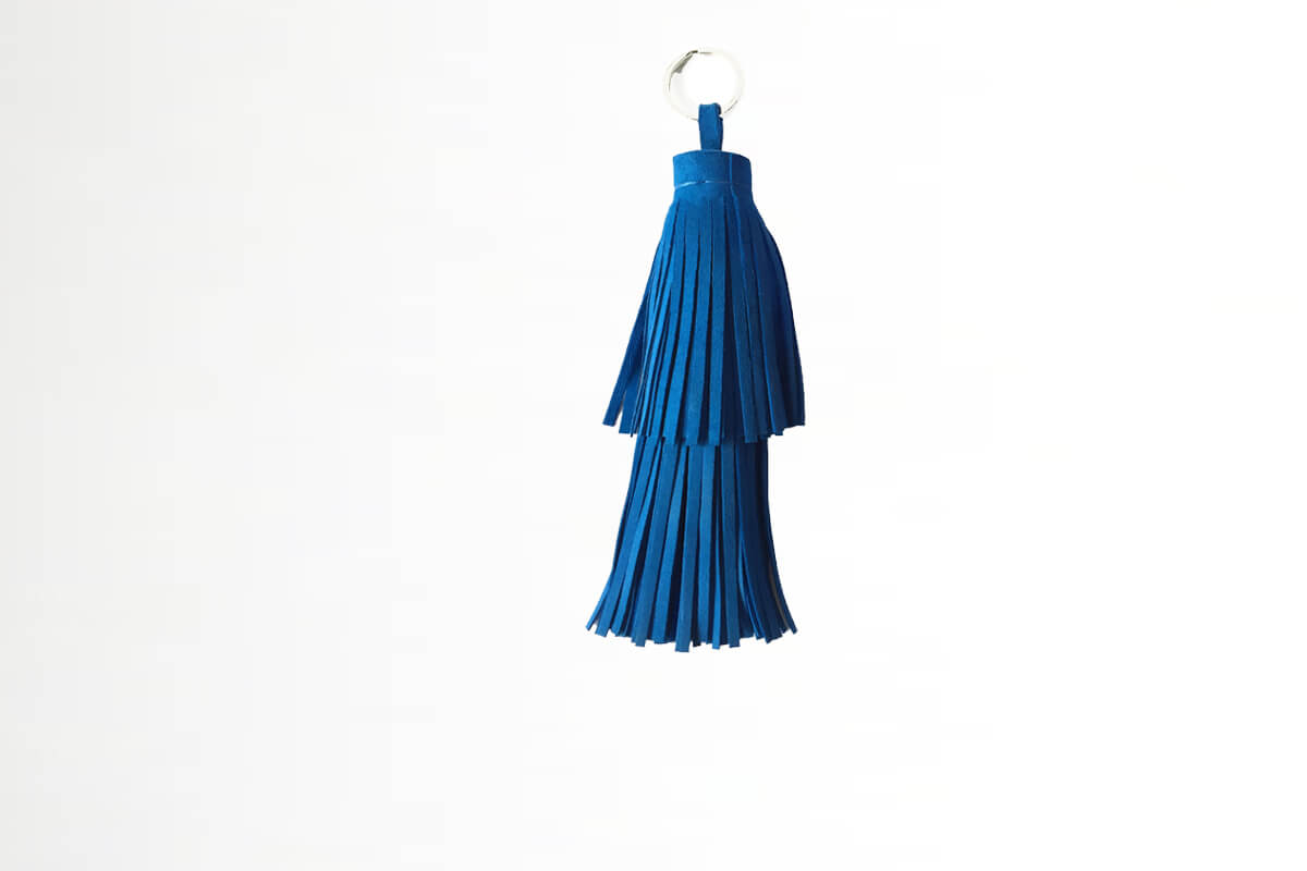 Tassel keychain in Majorelle Blue